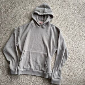 Negative Space Oversized Soft Corduroy Hoodie in Clay SMALL